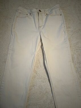 Seven7 Cream Straight Leg Jeans